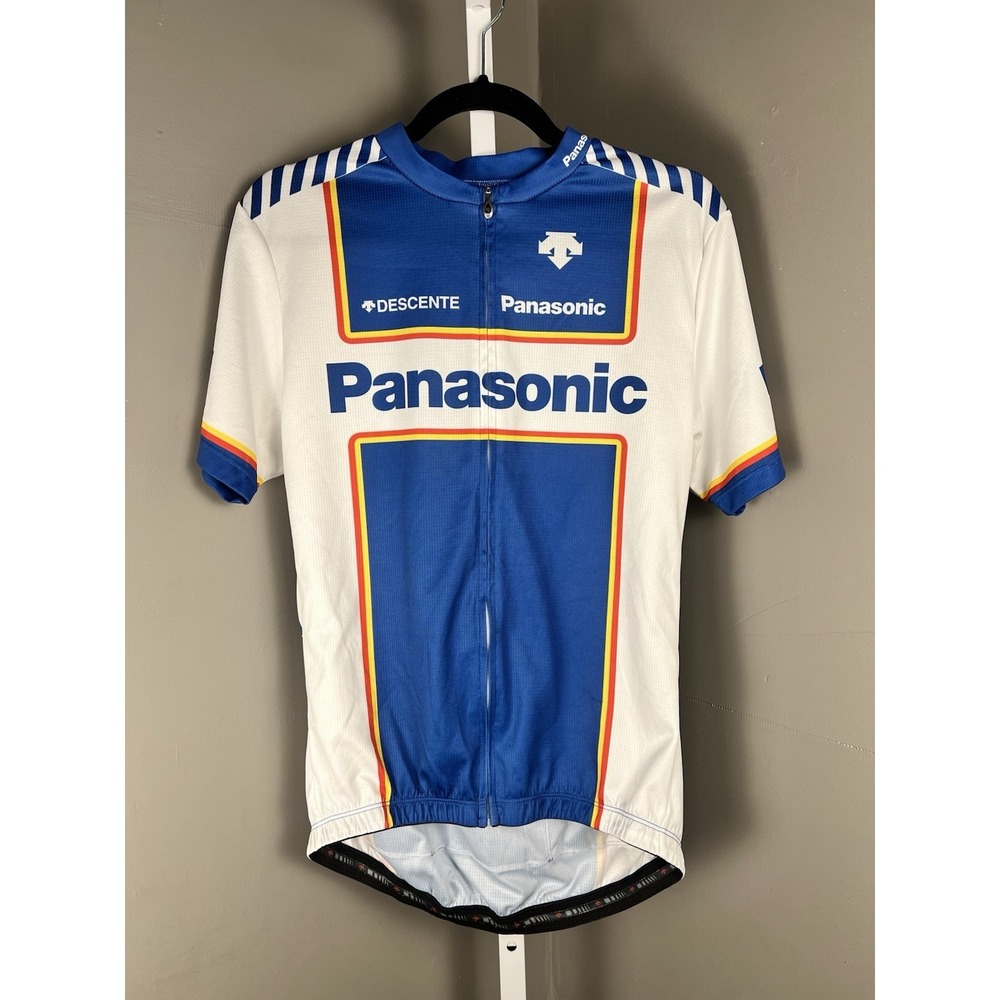 Vintage Descente Panasonic Cycling Jersey Mens L Retro Iconic